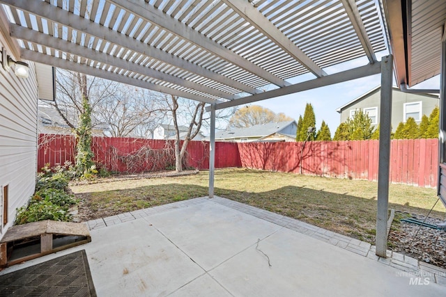 view of patio / terrace with a fenced backyard