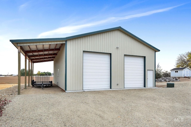 garage with a detached garage