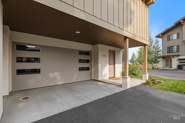 exterior space with wooden ceiling