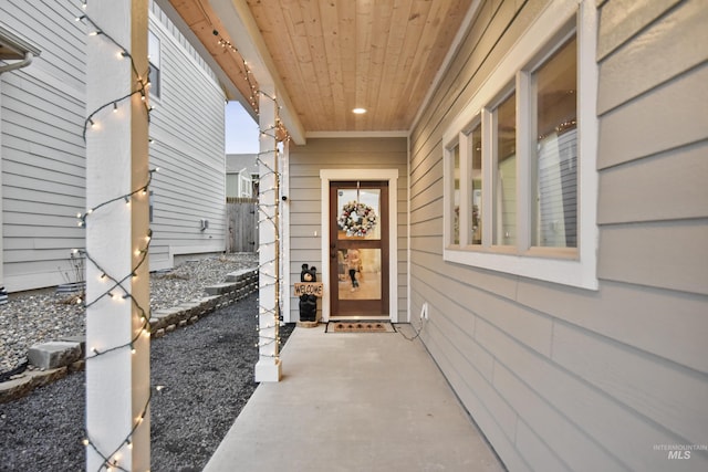 view of doorway to property