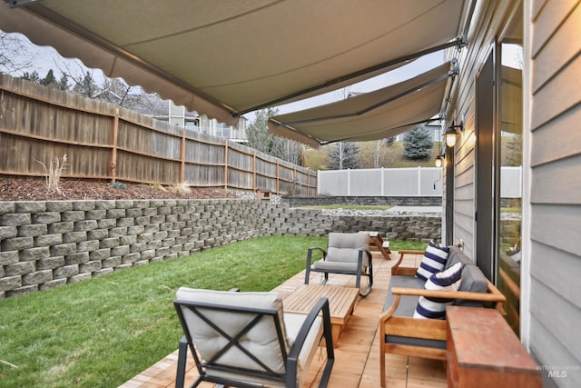 view of patio featuring outdoor lounge area