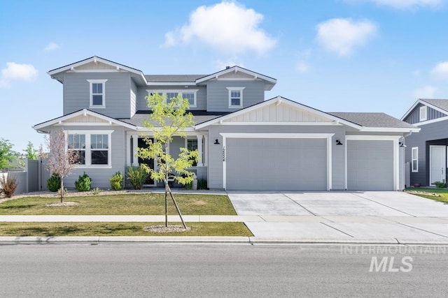 12524 W Shortcreek, Star, ID 83669 - craftsman inspired home with a garage, concrete driveway, and a front lawn