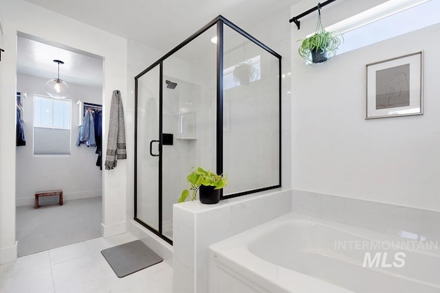 12524 W Shortcreek, Star, ID 83669 - full bath featuring a bath, a shower stall, and tile patterned flooring