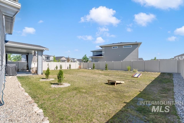 12524 W Shortcreek, Star, ID 83669 - fenced backyard featuring a patio area