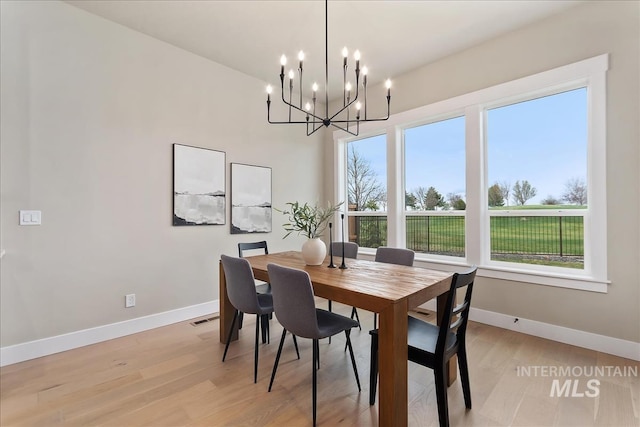 11966 W Zamalek Ct, Kuna, ID 83634 - dining room featuring a chandelier and light wood-style floors