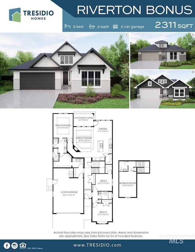 11966 W Zamalek Ct, Kuna, ID 83634 - view of floor plan / room layout