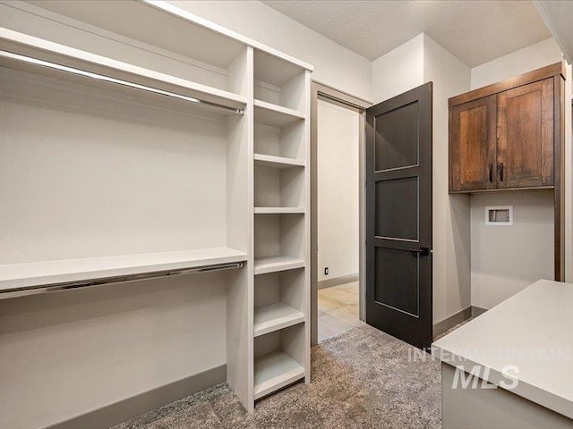 view of walk in closet