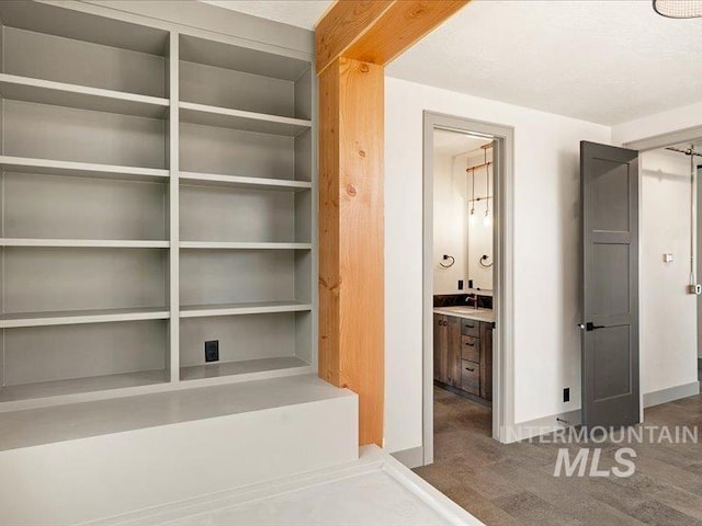 interior space with a sink