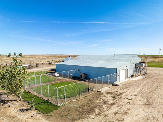 exterior space featuring a rural view