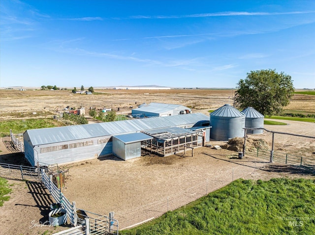 bird's eye view featuring a rural view