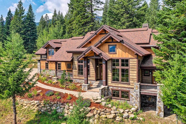 view of craftsman inspired home