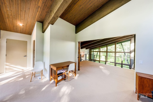 1115 Heavens Gate Ct, Mccall, ID 83638 - hallway featuring carpet floors and wooden ceiling