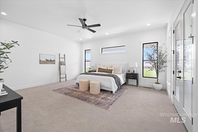 13625 Hickory Rnch, Nampa, ID 83651 - carpeted bedroom with recessed lighting, a ceiling fan, and baseboards