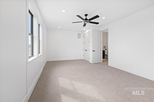 13625 Hickory Rnch, Nampa, ID 83651 - empty room with recessed lighting, light carpet, a ceiling fan, and baseboards