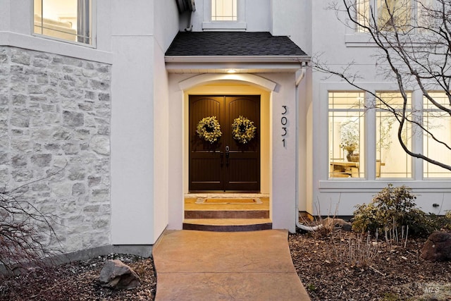 3031 Champagne Ct, Eagle, ID 83616 - view of exterior entry with stucco siding