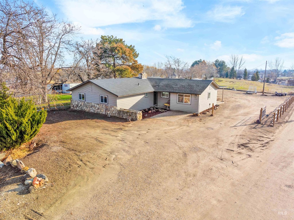 view of rear view of property