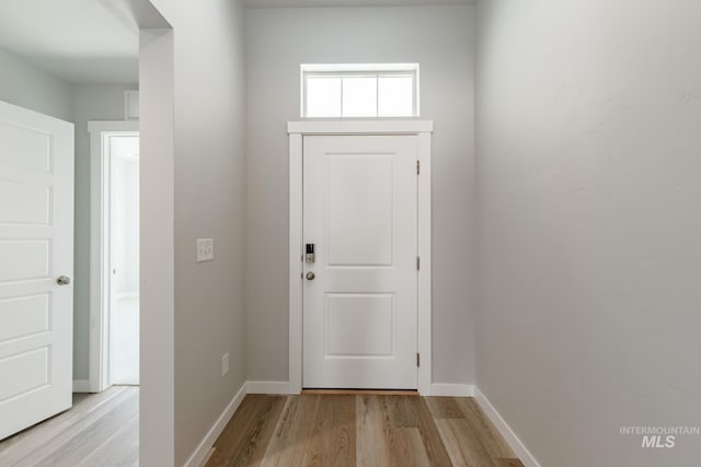 entryway featuring light hardwood / wood-style floors