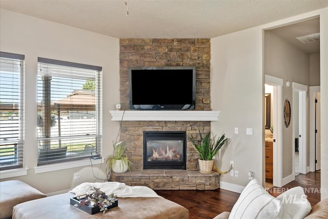 730 N Finsbury Way, Star, ID 83669 - living area featuring a fireplace and wood finished floors