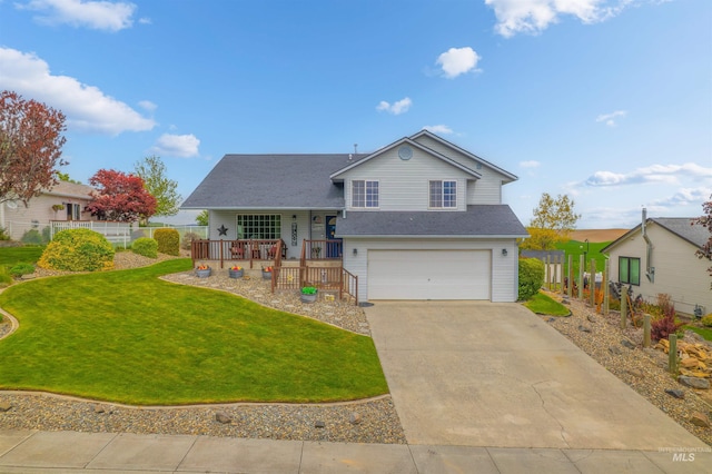 386 E Valleyview Ave, Genesee, ID 83832 - view of front of home with a porch, a garage, and driveway