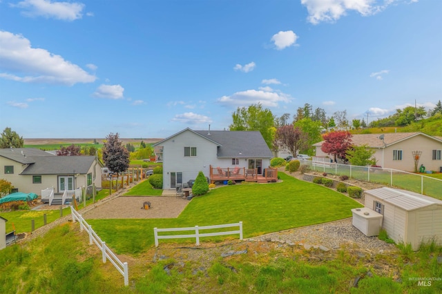 386 E Valleyview Ave, Genesee, ID 83832 - back of property featuring a deck and a residential view