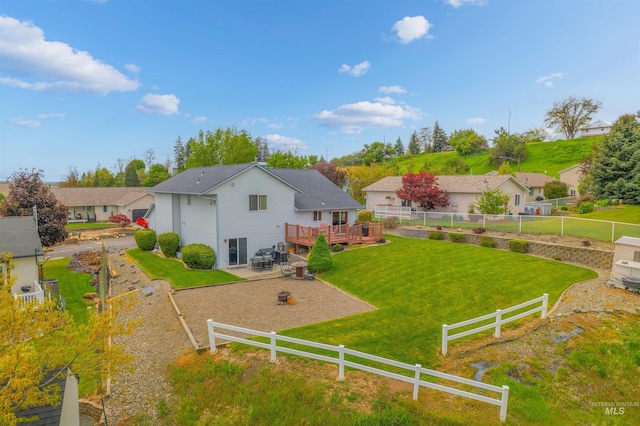386 E Valleyview Ave, Genesee, ID 83832 - back of property featuring a deck and a patio