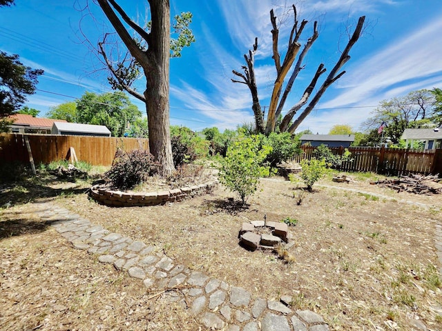 view of fenced backyard