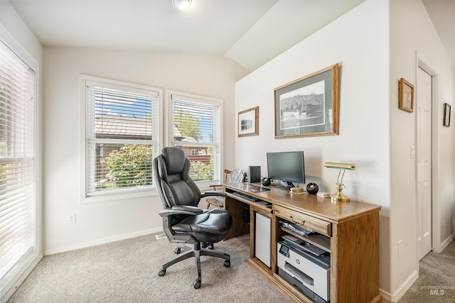 1177 N Lopez Ave, Eagle, ID 83616 - carpeted office featuring vaulted ceiling and baseboards