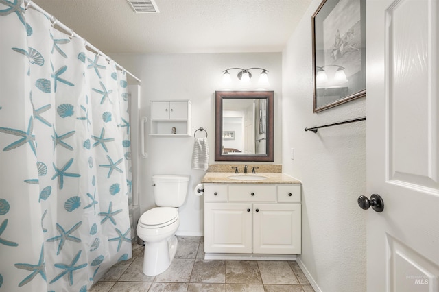 1177 N Lopez Ave, Eagle, ID 83616 - bathroom featuring toilet, baseboards, vanity, and a shower with curtain