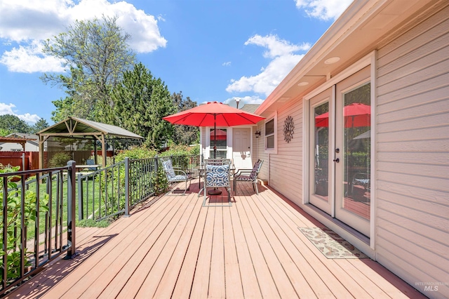 1177 N Lopez Ave, Eagle, ID 83616 - wooden deck with a gazebo
