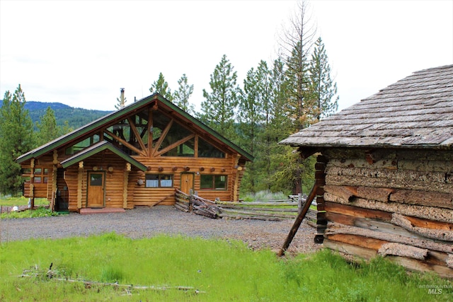 view of horse barn