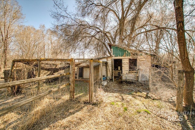 view of poultry coop