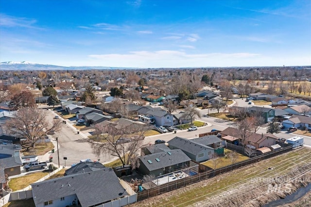 aerial view featuring a residential view