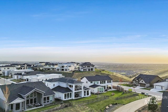 5946 E Barber Dr, Boise, ID 83716 - aerial view at dusk featuring a residential view