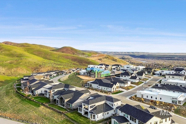 5946 E Barber Dr, Boise, ID 83716 - birds eye view of property with a mountain view and a residential view