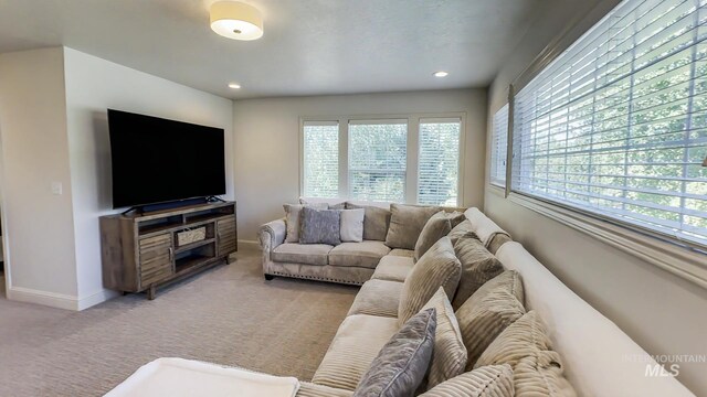 104 E Stonewater, Eagle, ID 83616 - living room with carpet floors and recessed lighting