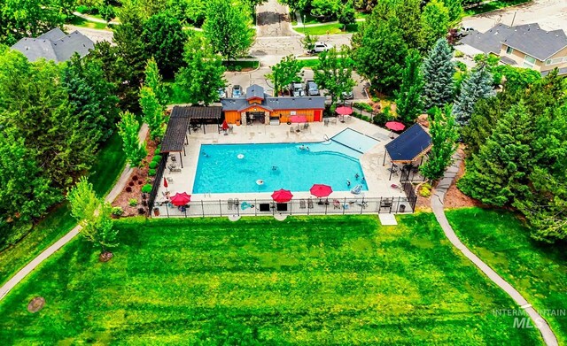 104 E Stonewater, Eagle, ID 83616 - aerial view of a pool
