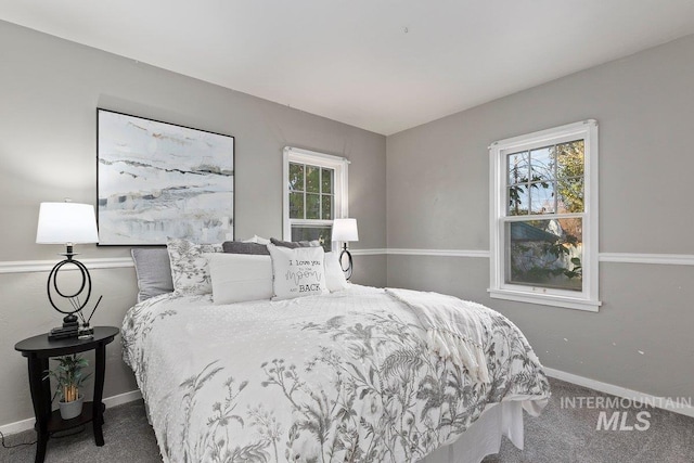 view of carpeted bedroom