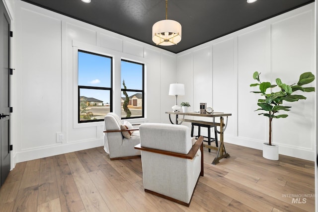 interior space featuring light hardwood / wood-style floors