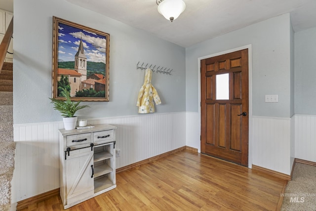 entryway featuring light hardwood / wood-style flooring