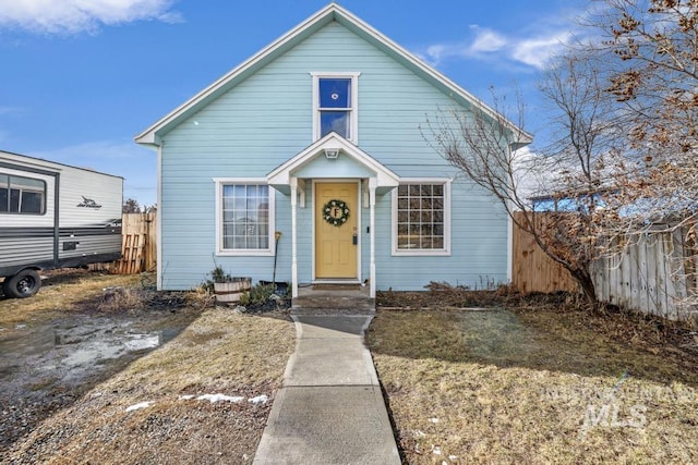 bungalow with fence