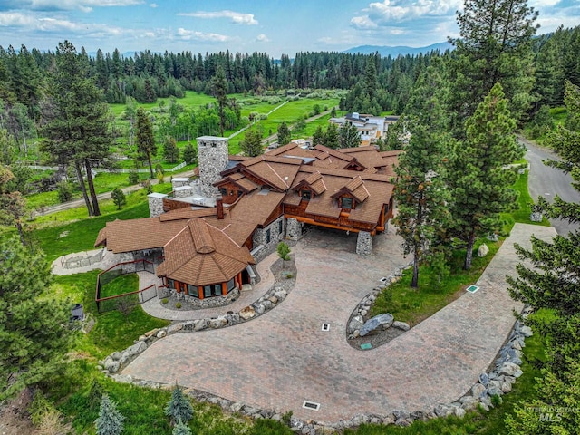 4305 Song Sparrow Ct, Mccall, ID 83638 - aerial view of property and surrounding area with a heavily wooded area