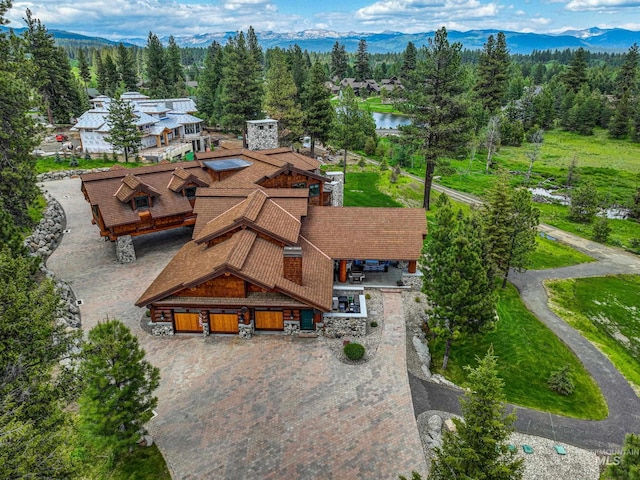 4305 Song Sparrow Ct, Mccall, ID 83638 - view from above of property featuring a forest and a water and mountain view