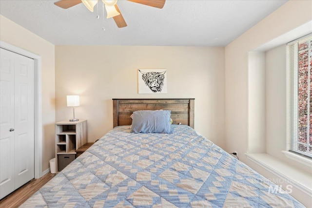 2175 W Willow Pointe Ave, Nampa, ID 83651 - bedroom featuring wood finished floors and ceiling fan
