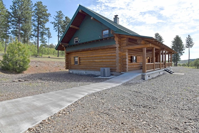view of home's exterior featuring central AC