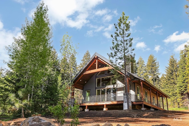 1 Caribou Pkwy, Cascade, ID 83611 - view of front of house featuring a chimney