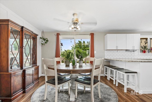 3600 S Robinson Blvd, Nampa, ID 83686 - dining room featuring a ceiling fan and wood finished floors