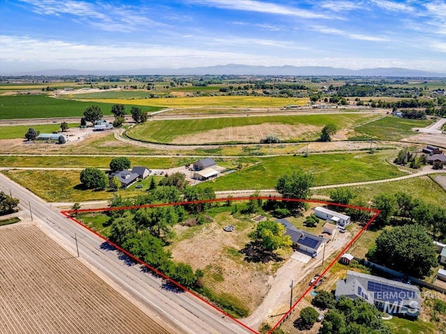 3600 S Robinson Blvd, Nampa, ID 83686 - view of rural area with property boundaries highlighted and mountains