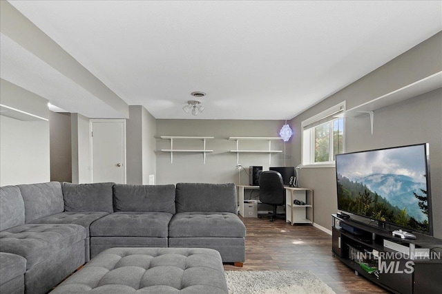 3600 S Robinson Blvd, Nampa, ID 83686 - living room with wood finished floors and an office area
