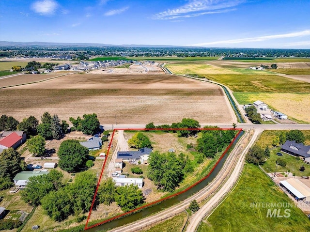 3600 S Robinson Blvd, Nampa, ID 83686 - aerial view of sparsely populated area featuring property parcel outlined and farmland