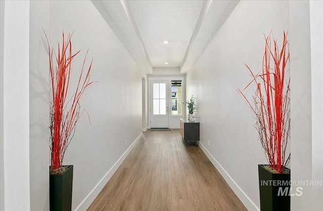 4603 S Hennessy Ave, Meridian, ID 83642 - hallway with wood finished floors and recessed lighting